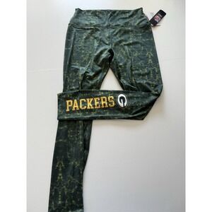 NWT NFL Team Apparel Womens Leggings Tights Green Bay Packers Size XL